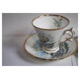 Collection of 20 Vintage Porcelain Tea and Coffee Cups with Floral Designs