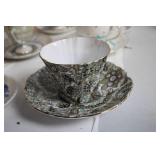 Collection of 20 Vintage Porcelain Tea and Coffee Cups with Floral Designs