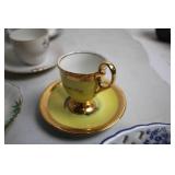 Collection of 20 Vintage Porcelain Tea and Coffee Cups with Floral Designs