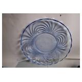 Collection of Blue Glass Serving Ware and Decor Items