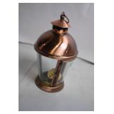 Copper Finish Decorative Lantern with Glass Panels