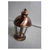 Copper Finish Decorative Lantern with Glass Panels