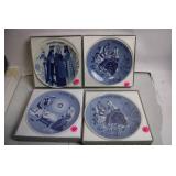 Set of 4 Julen 1969-1971 Christmas Plates