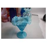 Set of 9 Colorful Vintage Glass Vases