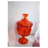 Set of 9 Colorful Vintage Glass Vases