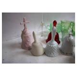 Assorted Decorative Bells and Glassware Collection