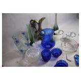 Collection of 14 Vintage Glass and Metal Decorative Pieces