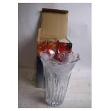 Elegant Glass Flower Vase with Original Box