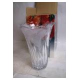 Elegant Glass Flower Vase with Original Box