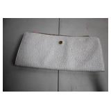 Set of 2 Vintage Floral Leather and White Textured Clutches