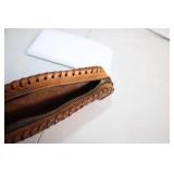 Set of 2 Vintage Floral Leather and White Textured Clutches