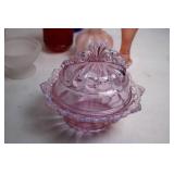 Collection of Colorful Vintage Glass Bowls and Cups