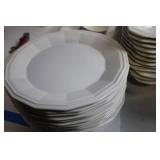 White Porcelain Dinnerware Set - 72 Pieces Including Cups, Saucers, and Serving Pieces