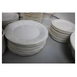 White Porcelain Dinnerware Set - 72 Pieces Including Cups, Saucers, and Serving Pieces
