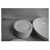 White Porcelain Dinnerware Set - 72 Pieces Including Cups, Saucers, and Serving Pieces