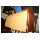 Vintage Cedar Hope Chest with Cushioned Top and Maritime Detailing