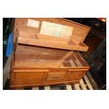 Vintage Cedar Hope Chest with Cushioned Top and Maritime Detailing