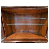 Stunning Oyster Veneer Two Piece Bar Cabinet