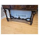 Stunning Oyster Veneer Two Piece Bar Cabinet