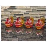 Amberina Nesting Hen set of Four