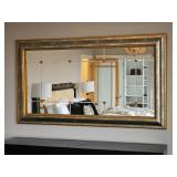 Beveled French Regency Mirror with Brush finish Silver and Gold Frame