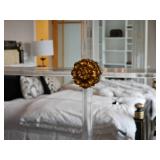 Beveled French Regency Mirror with Brush finish Silver and Gold Frame