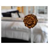 Beveled French Regency Mirror with Brush finish Silver and Gold Frame