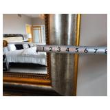 Beveled French Regency Mirror with Brush finish Silver and Gold Frame