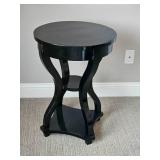 Elegant Contemporary Black Pedestal Table