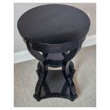Elegant Contemporary Black Pedestal Table