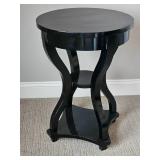 Elegant Contemporary Black Pedestal Table