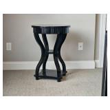 Elegant Contemporary Black Pedestal Table