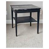 Updated Duncan Phyfe Side Table with Nero Portoro Marble Top