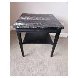 Updated Duncan Phyfe Side Table with Nero Portoro Marble Top
