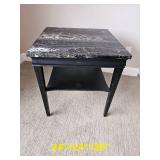 Updated Duncan Phyfe Side Table with Nero Portoro Marble Top
