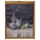 Antique Still Life Hung in Plaster Louis XV Guilt Frame Singed by Artist (East European Origin)