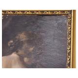 Antique Nude Back Profile of a Women Oil Painting Signed by Artist (East European origin) Note: Waffling of Board