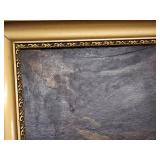 Antique Nude Back Profile of a Women Oil Painting Signed by Artist (East European origin) Note: Waffling of Board