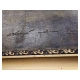 Antique Nude Back Profile of a Women Oil Painting Signed by Artist (East European origin) Note: Waffling of Board