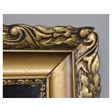 Antique Nude Back Profile of a Women Oil Painting Signed by Artist (East European origin) Note: Waffling of Board