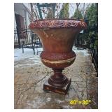 40 Inch Cast Iron Footed Urn Planter