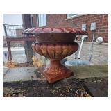 14 inch Cast Iron Footed Urn Planter B