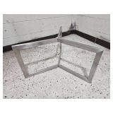 Chic Modern Marble Top Cocktail Table with Brushed Aluminum Base