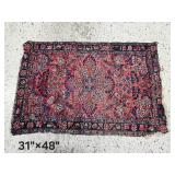Vintage Saruk Styled Persian Mat