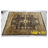 Black & Gold Persian Area Rug