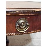 Antique Chesterfield Parlor Table Lions Paw Details