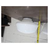 Large Set of Milk Glass School House Shades