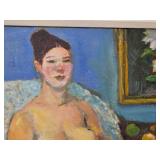 Gábor Miklóssy Original Oil on Canvas ~ Nude Woman Profile 