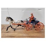 Vintage Iron Horse Drawn Cart Toys ~ Lot of 2