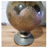 Vintage Tall Smoked Glass Genie Bottle Lamp